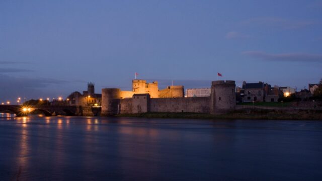 King Johns Castle at Night