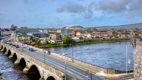 View of Thomond Park from King Johns Castle, Limerick